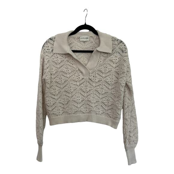 Freshman 1996 Cropped Crochet Sweater, size Small - Picture 1 of 6